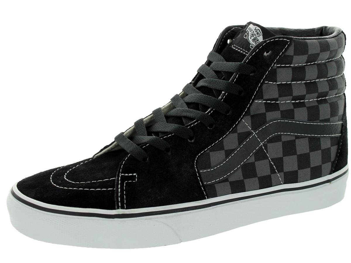 vans sk8 hi black pewter checkerboard vans sk8 hi black pewter checkerboard